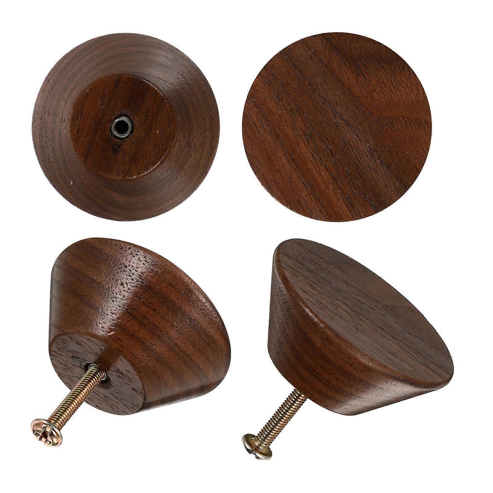 Natural Wood Pulls Handle Kitchen Decor Cupboard Door Pull Handles 1.97X1.97X0.79IN 4Pcs