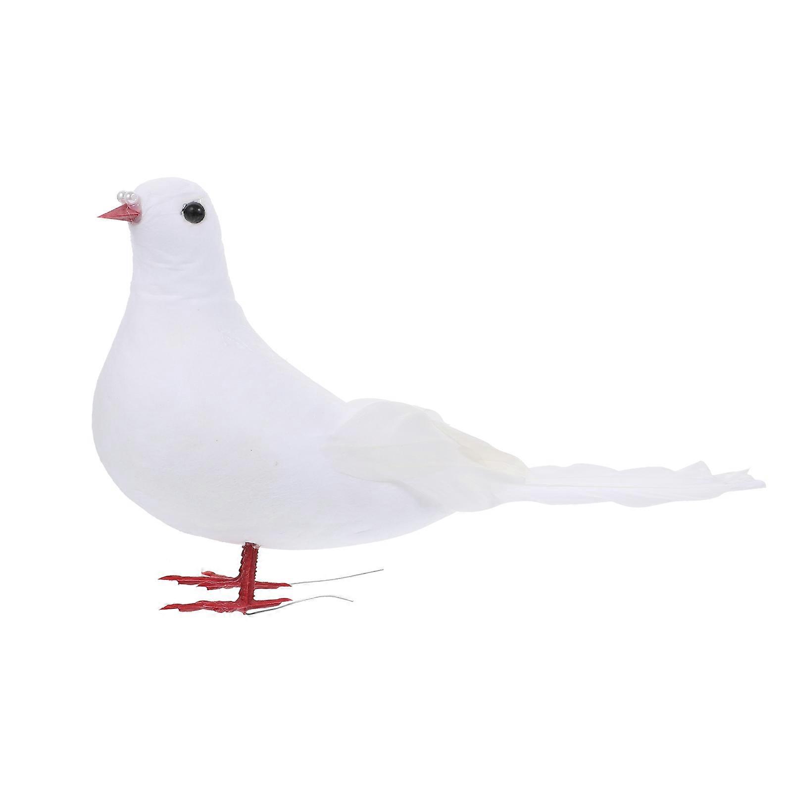 Simulation Dove Decor Decorative Peace Dove White Ornament 2Pcs