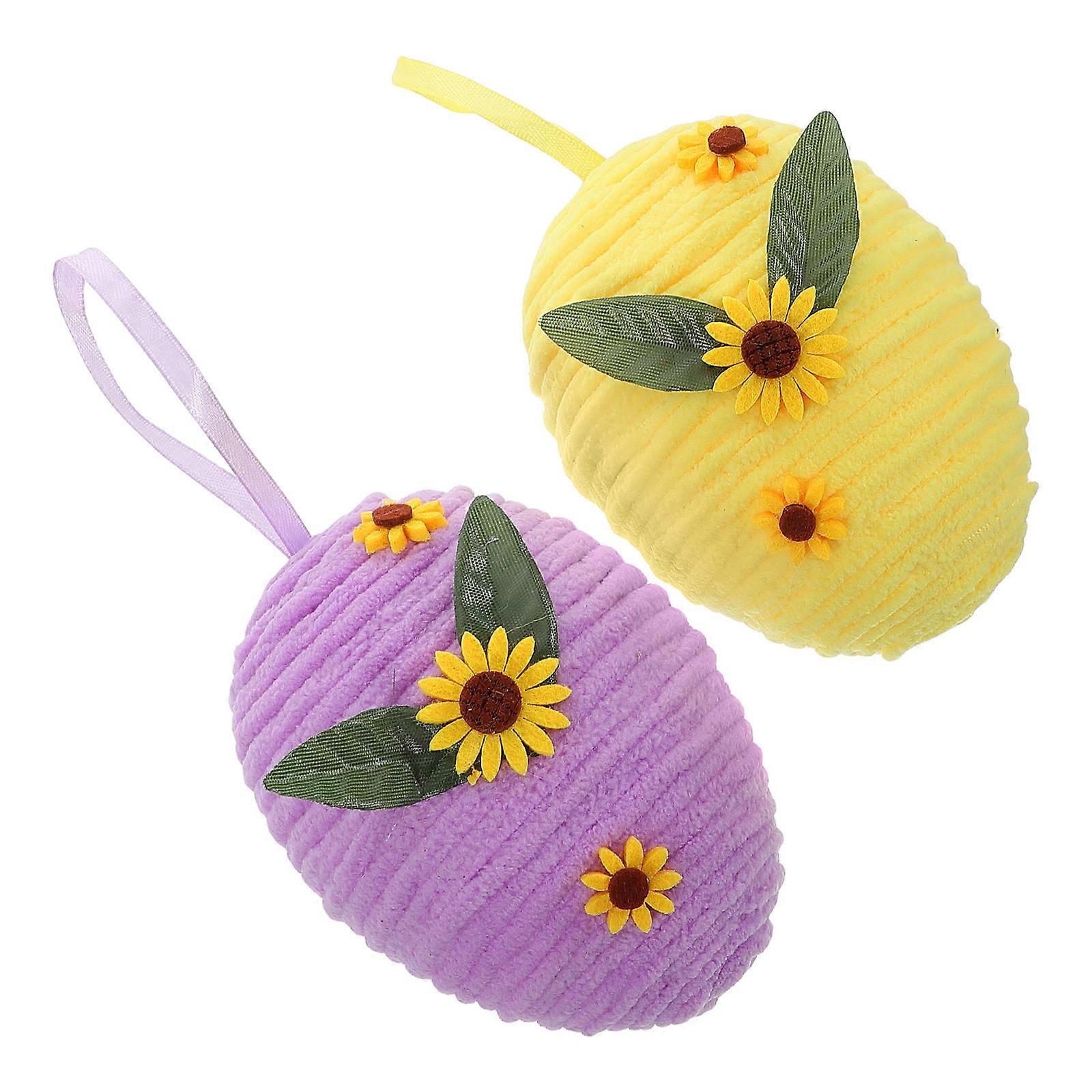 Festival Decor Props for Decoration 2Pcs Easter Egg Hanging Ornaments