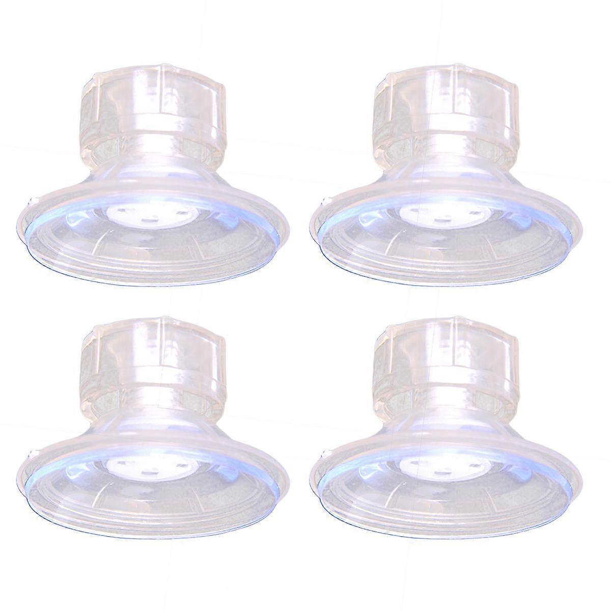 Suction Hooks Clear Plastic Suction Cup Sucker Pads for Hanging 4 Pieces