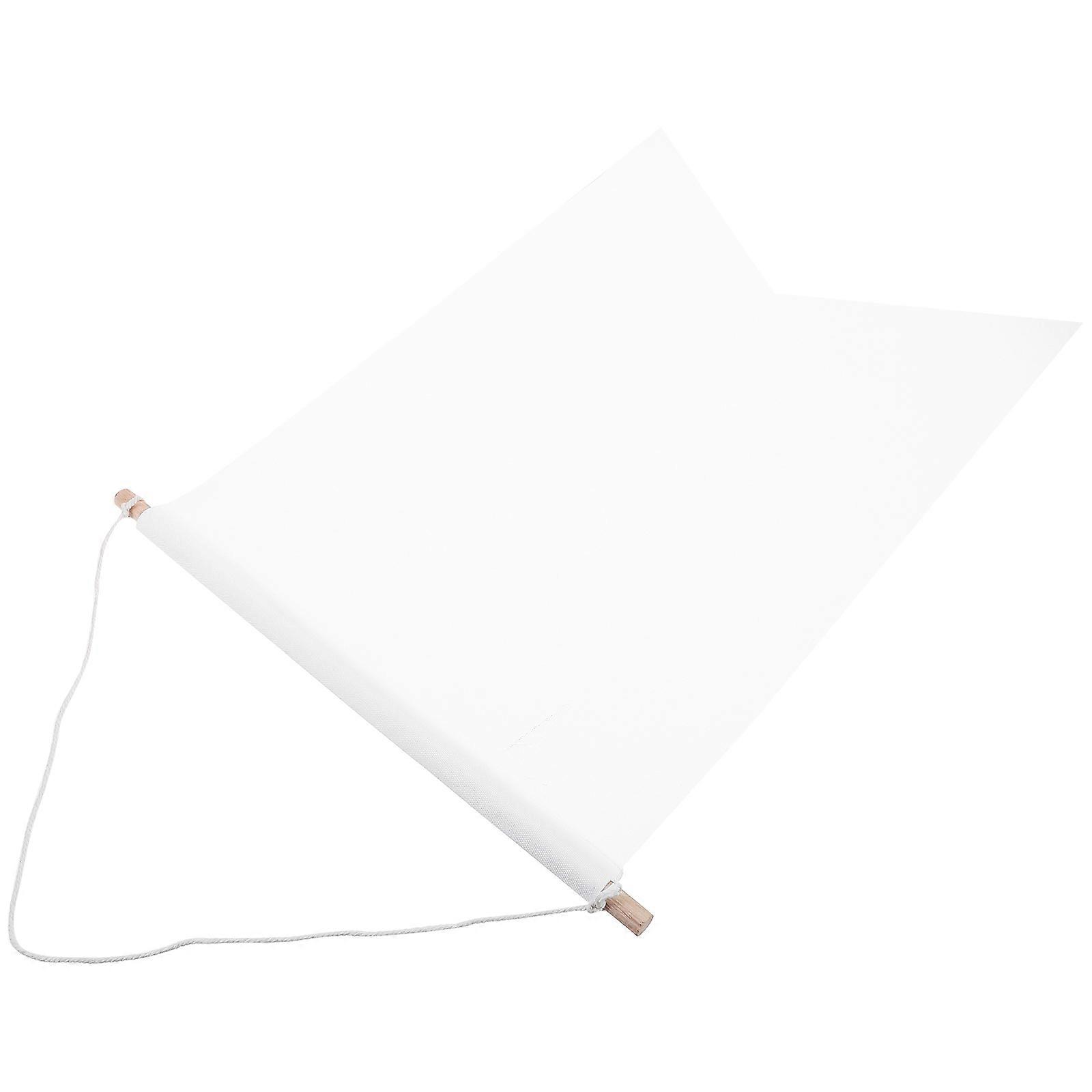 3Pcs White Canvas Garden Flags for Decoration DIY Hanging Blank Banner