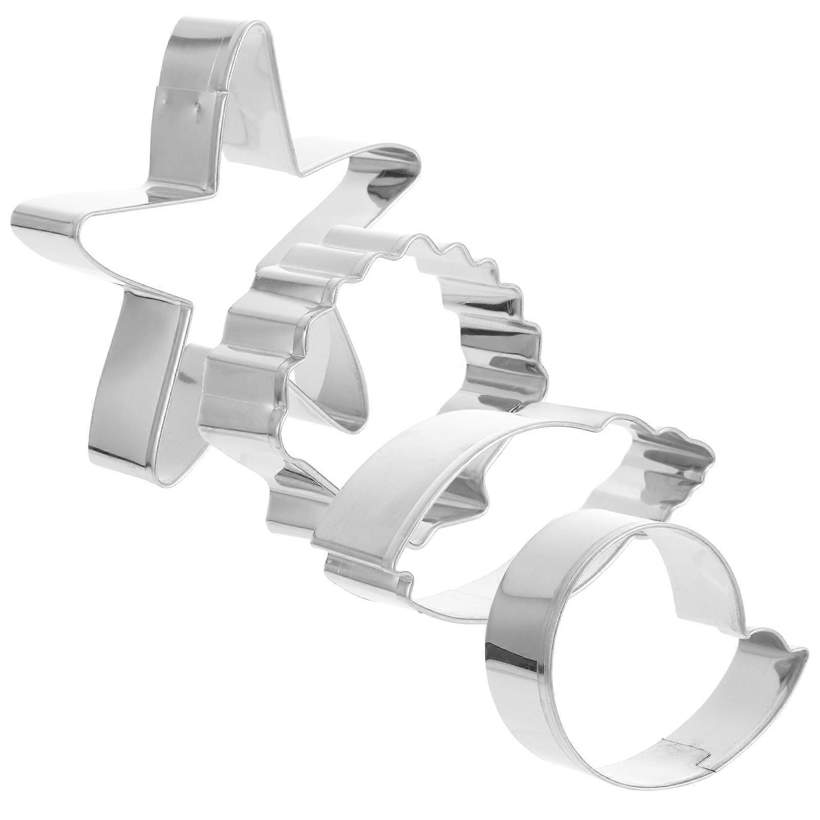 Baking Tools Stainless Steel Cookie Cutters Set 4Pcs for Baking Use Silver