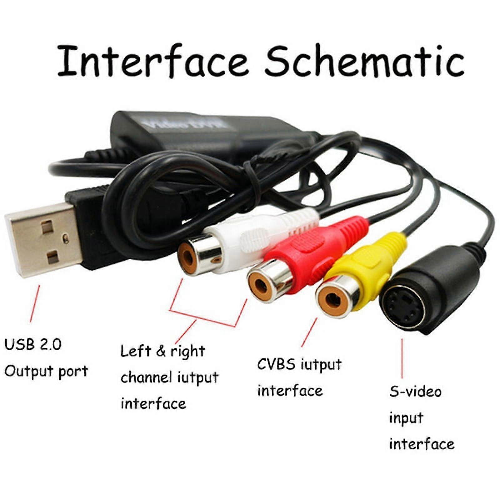 CVBS Converter USB Video Capture Card USB 2.0 Audio Video Converter Adapter for Computer DVD Camcorder