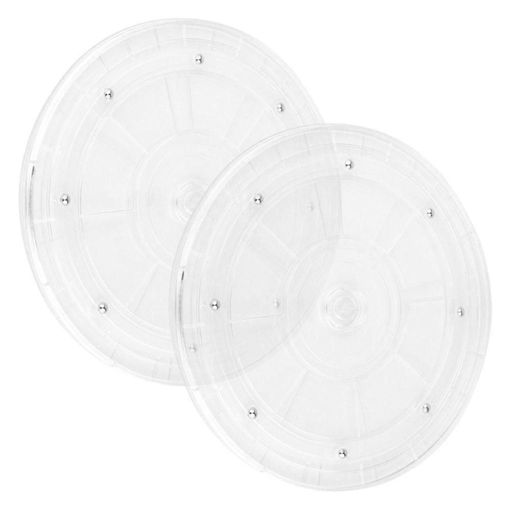 Mini Acrylic Turntable Rotating Turntable for 4Pcs Cake Decoration