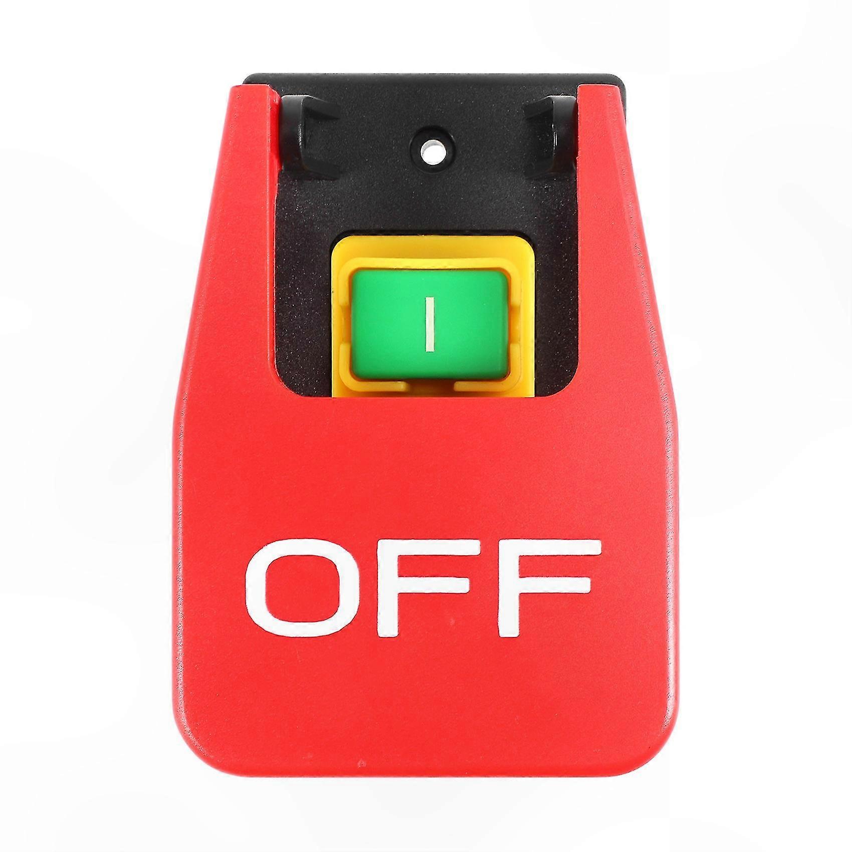 Red Emergency Stop Button with Off-On Function, 16A Undervoltage Protection Switch for Electromagnetic Systems