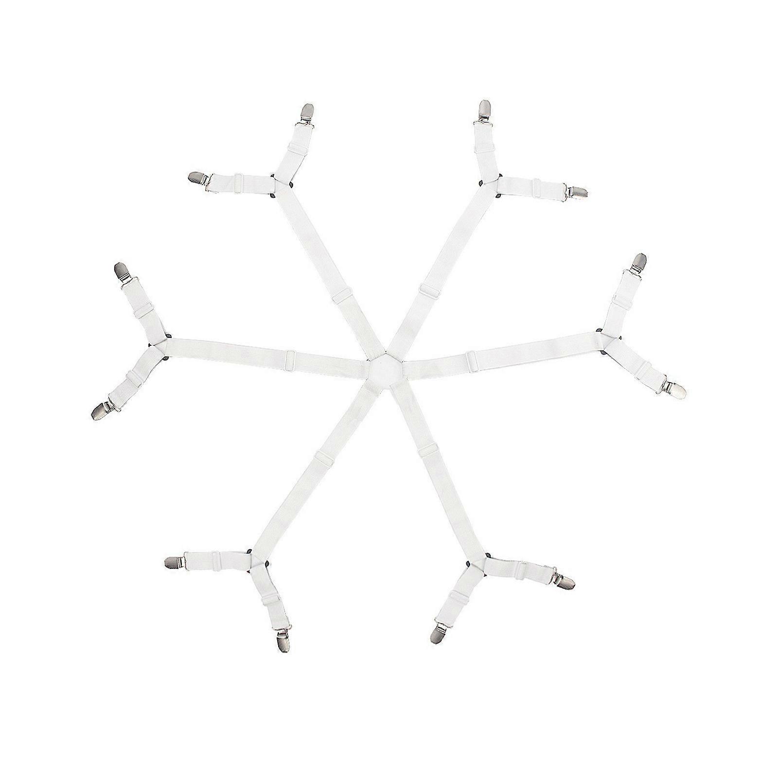 Adjustable  vetot slip bed sheet holder with adjustable bed sheet fixing clip  White