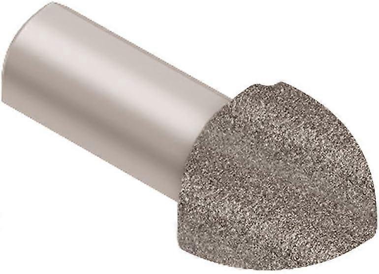 Rondec 90° Out Corner with Rounded Reveal Surface - Finishing and Edge-Protection Profile - 3/8" Aluminum Stone Grey - EV/RO100TSSG