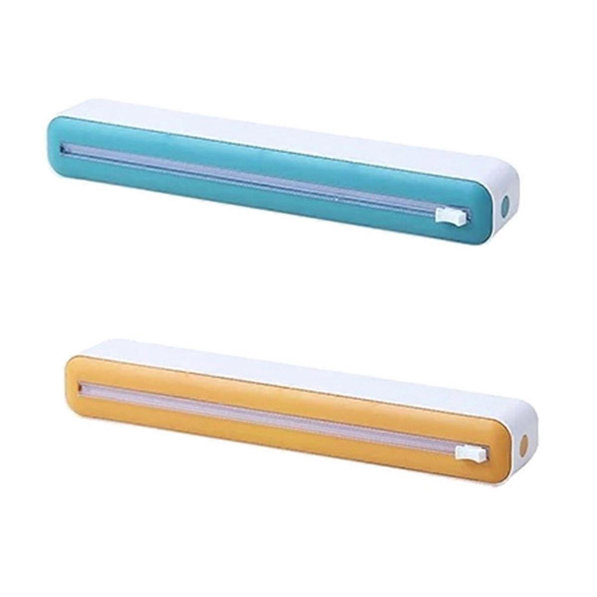 Magnetic Refillable Plastic Wrap Dispenser With Cutter