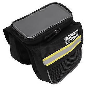 Bike Frame Bag 600D Nylon Fabric Sensitive TPU Film Reflective Tapes Dual Zipper Shock Resistant Bike Phone BagYellow