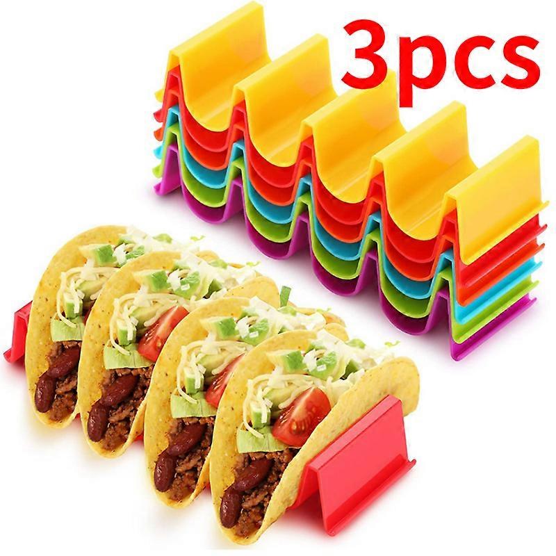 1/6pcs Taco Holders Colorful Mexican Food Hard Stand Holds Soft Shells Wave Shape Kitchen Tool Restaurant Pancake Shelf