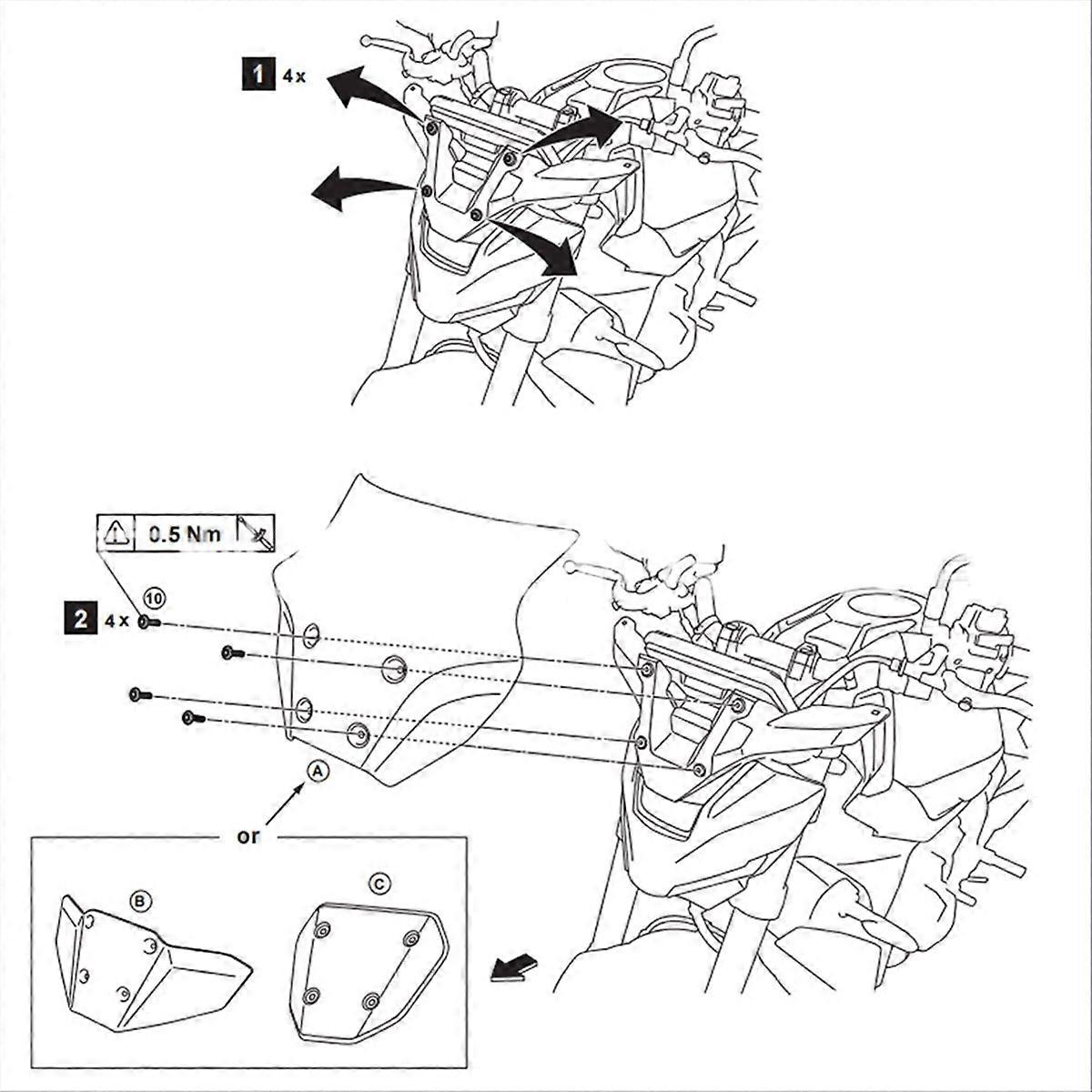 Szélvédő MT-09-hez MT 09 mt09 MT09 SP napellenző készlet A