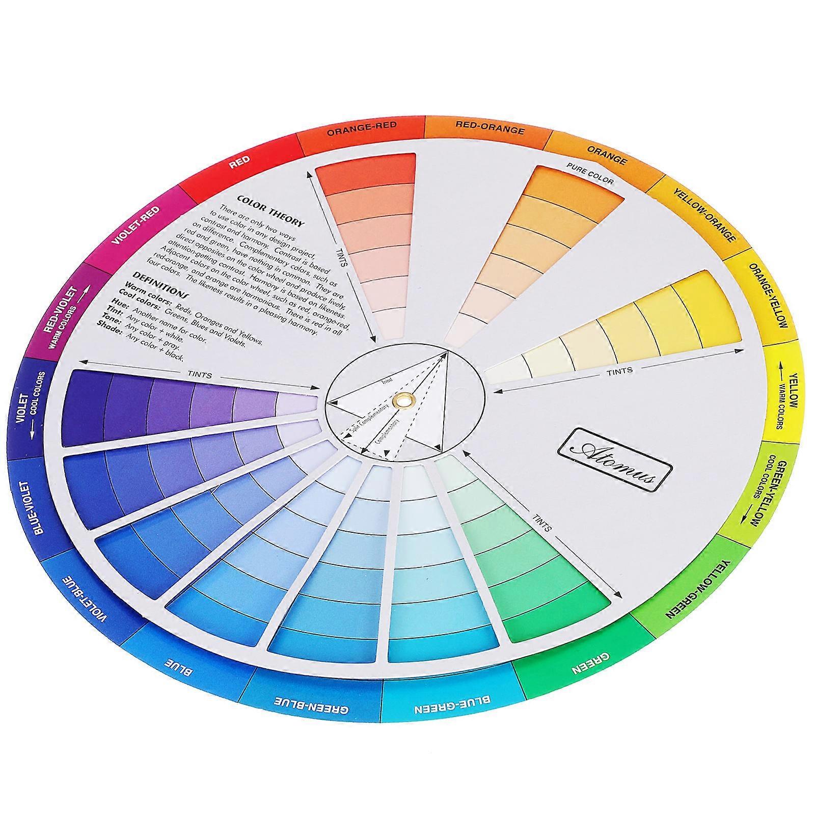 Mixed Tool Creative Color Wheel for Learning Color Theory 15Pcs Set