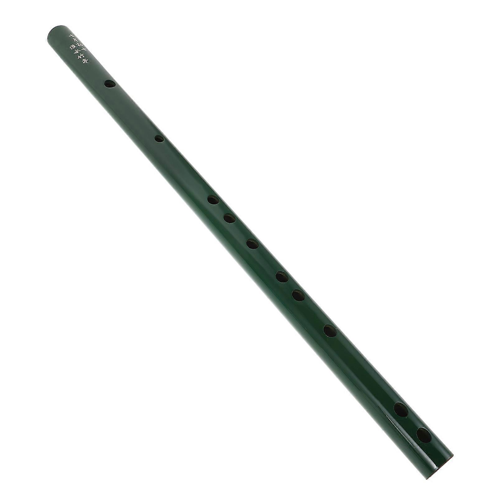 Wooden Chinese Flute Bamboo Instrument for Playing Use 2Pcs Green