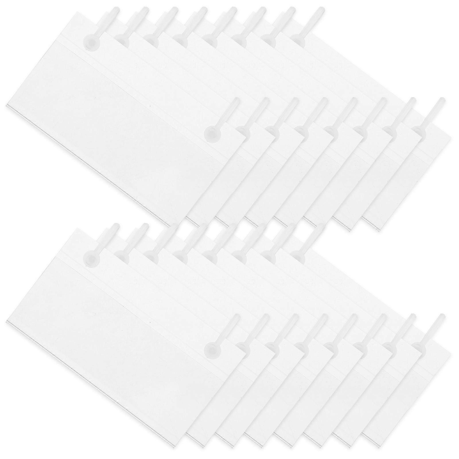 Clear Sign Holders Transparent Plastic Label Basket Clips 50Pcs