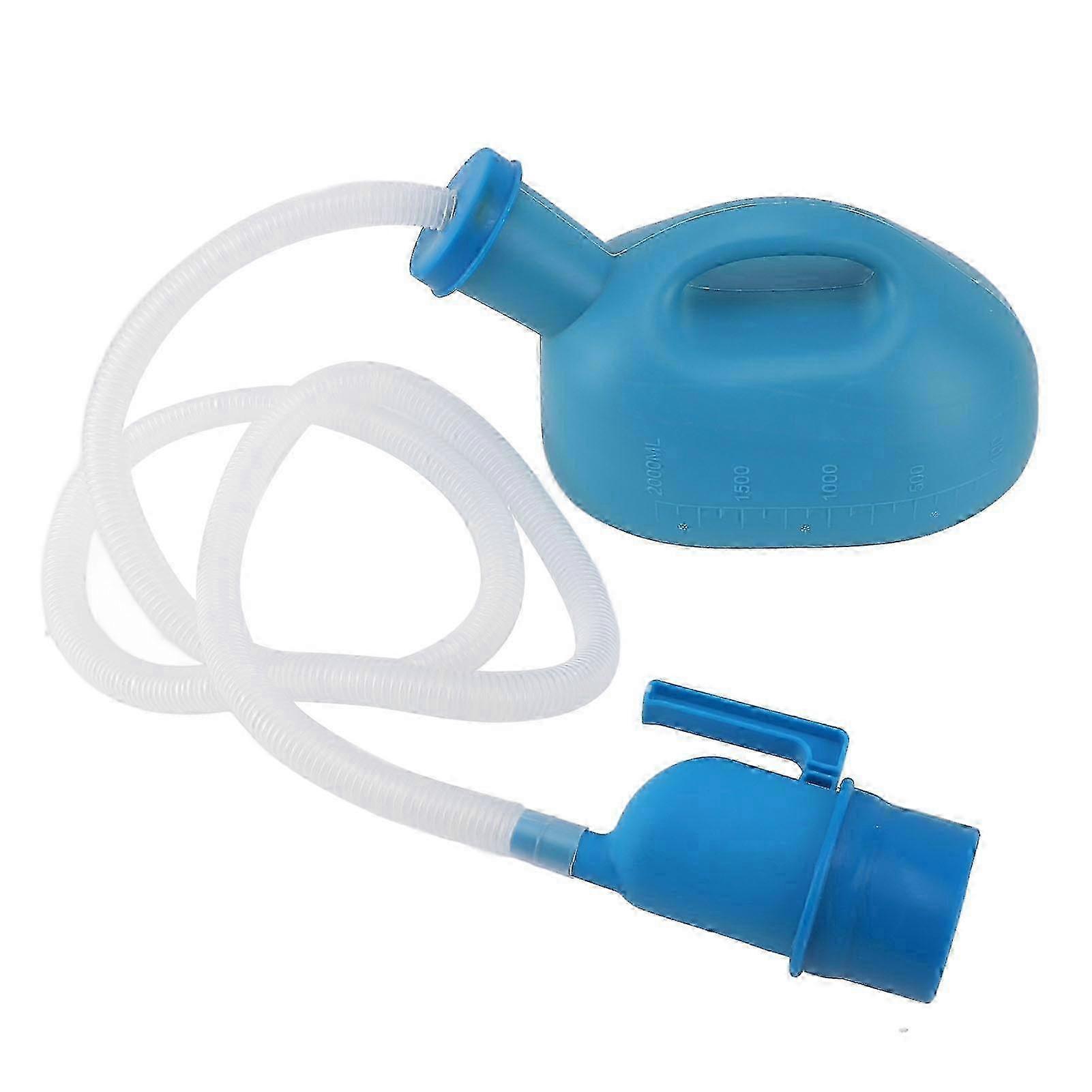 Auslaufsichere Unisex-Urinalflasche mit 2000 ml und Flexschlauch für ältere Menschen und Erwachsene -