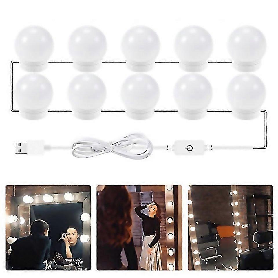 For Led Mirror Front Lamp Usb Adjustable Brightness Makeup Fill Light Bulbs Power Source 10