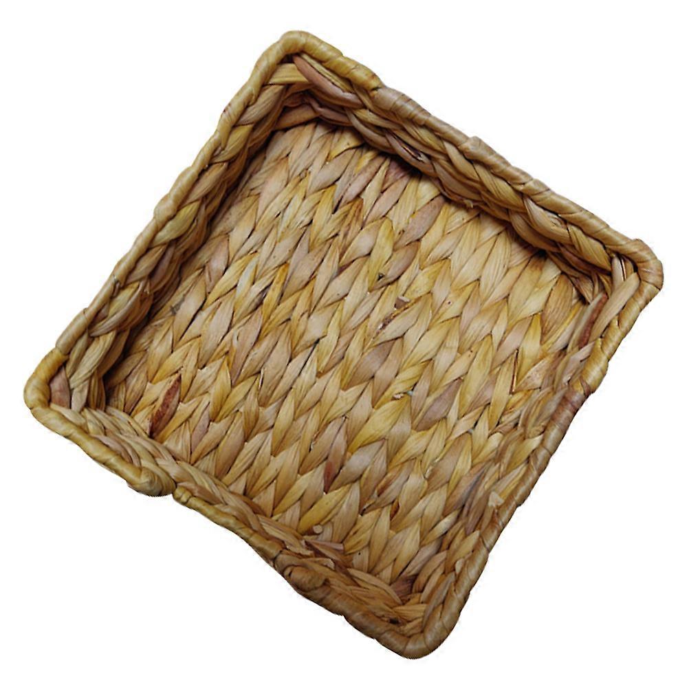 Khaki Handmade Woven Storage Basket for Storage Use 1Pcs
