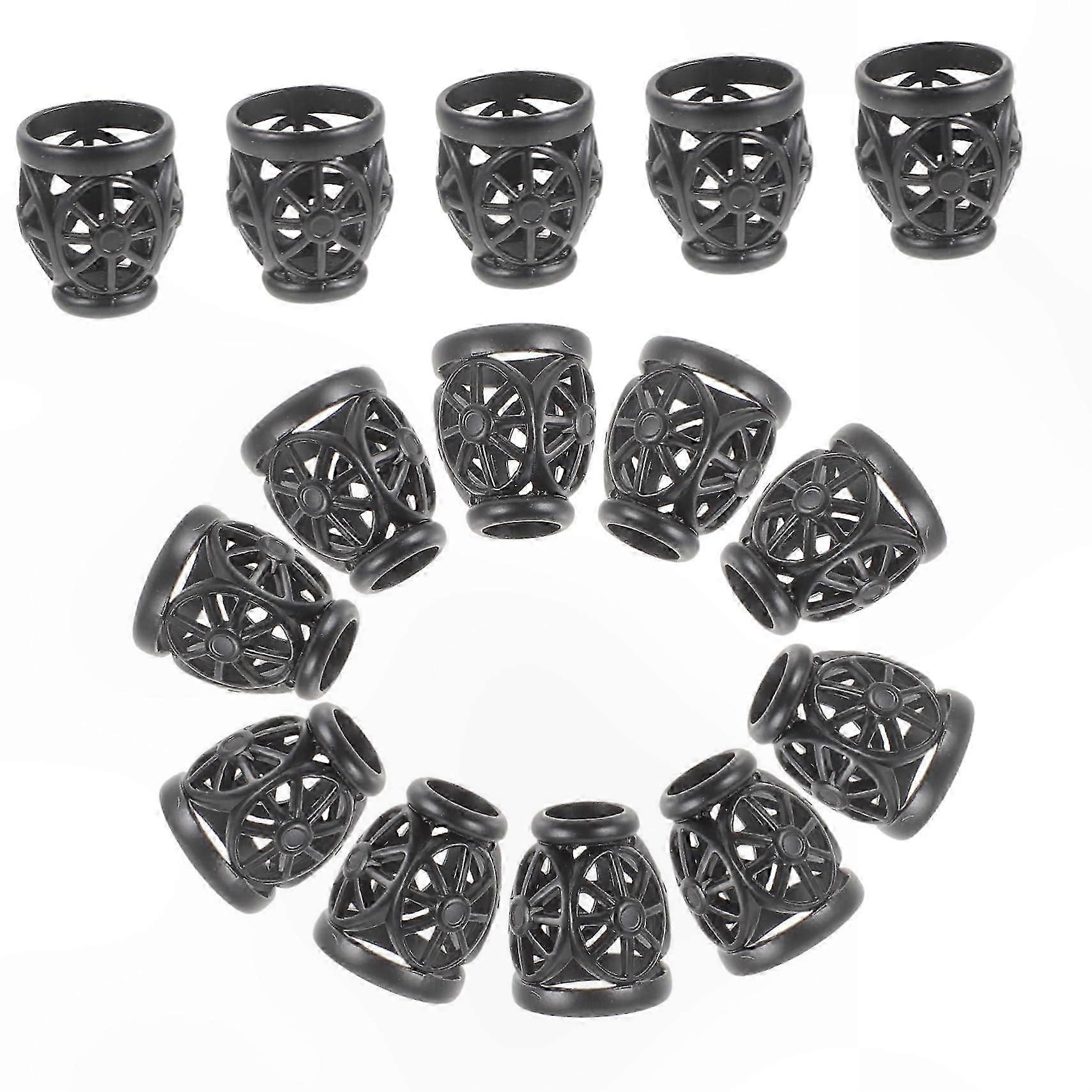 Black Alloy Cord Locks - 20 Pack Interchangeable Buckles for Clothing and Rope Ends Drawstring Solution