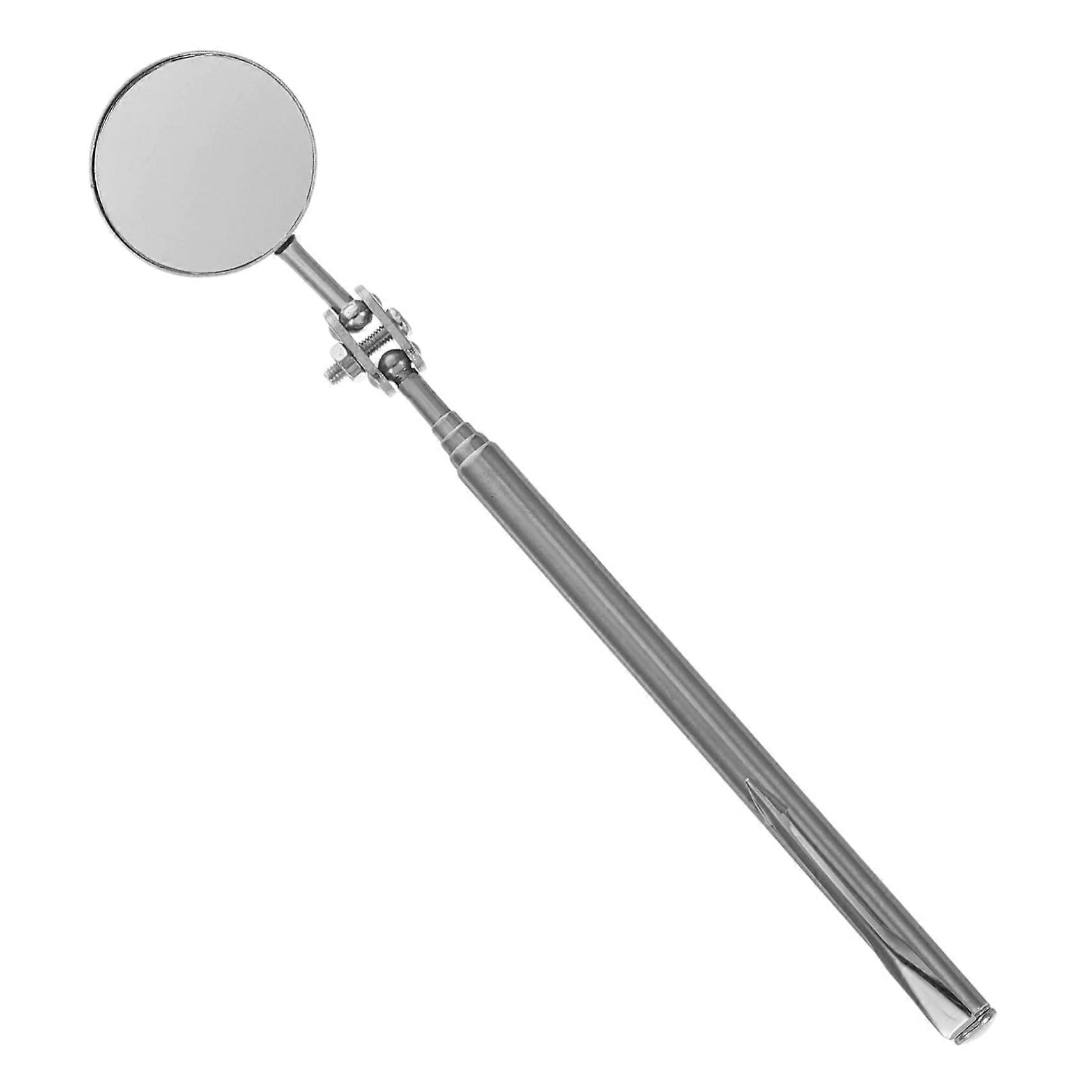 Retractable Round Inspection Mirror Tool Telescoping Mechanic Mirror Under Vehicle Inspection Rotating Visual Reflector