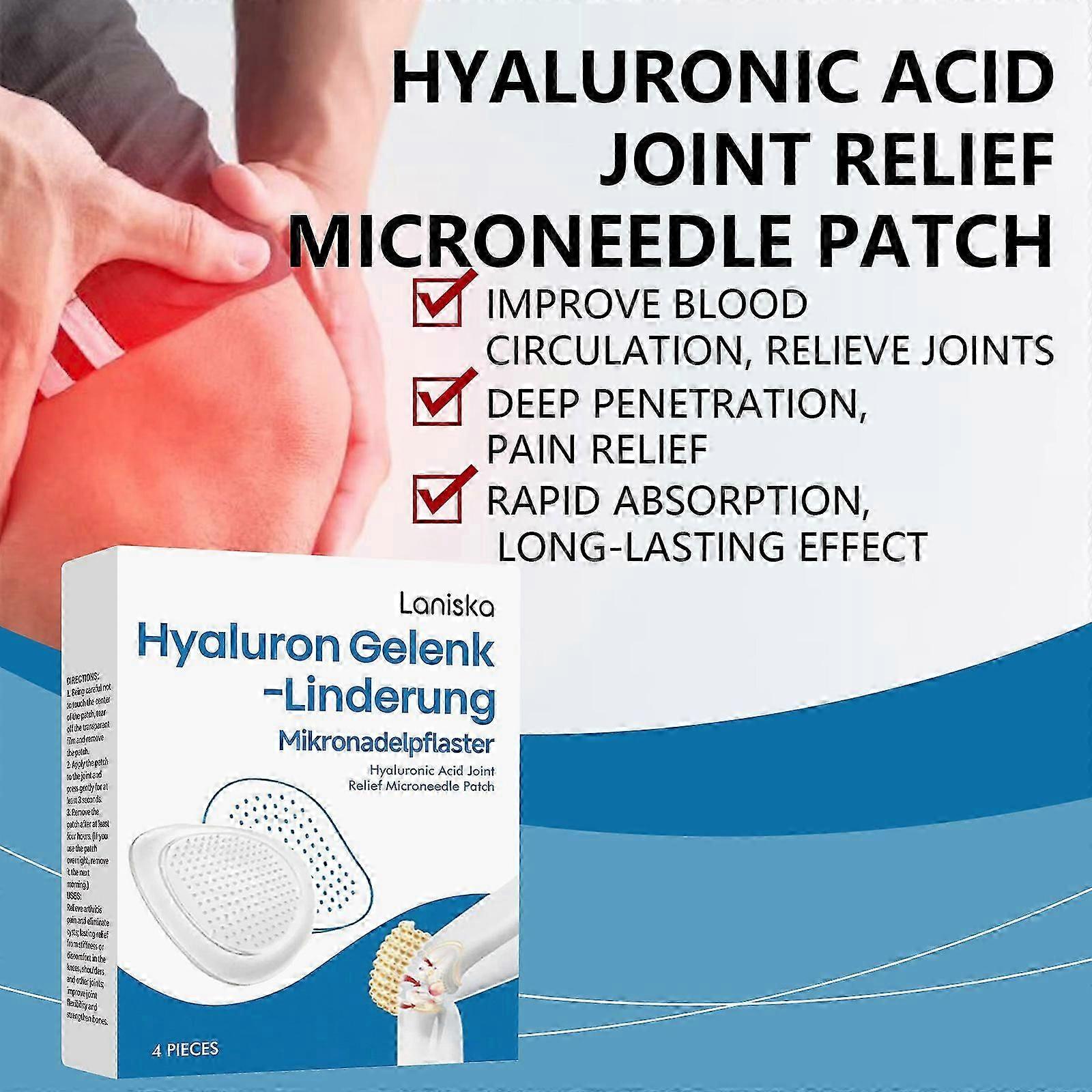 Hyaluron Joint Relief Microneedles Patch Convenient Easy to Use Microneedles Patch for Elderly Active Adults