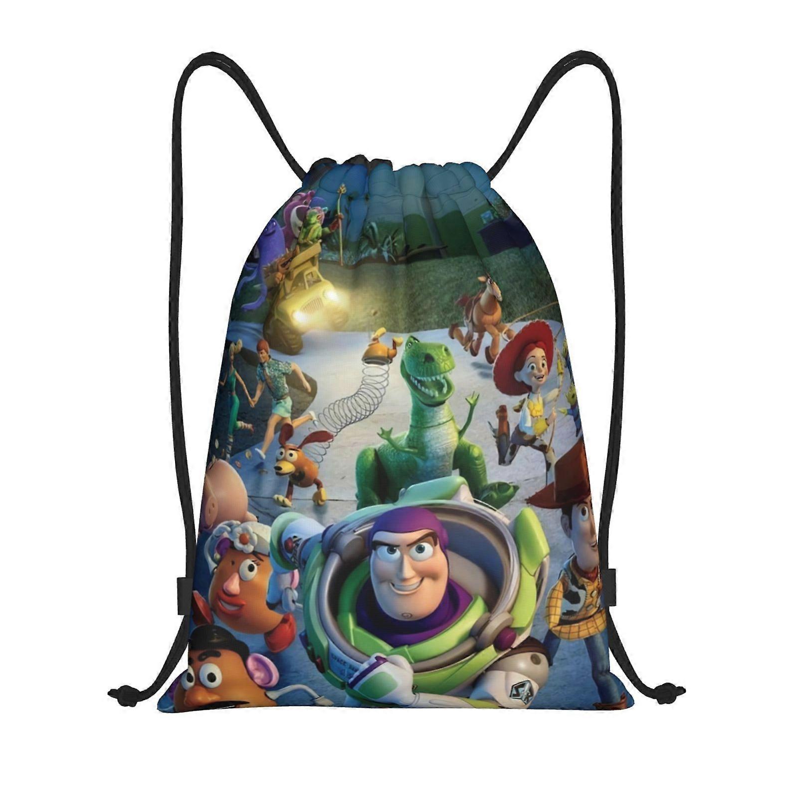 Toy Story Classic Drawstring Bag, Collapsible, Sports, Fitness, Drawstring Bag, Unisex, Beach Sports Travel Bag Medium