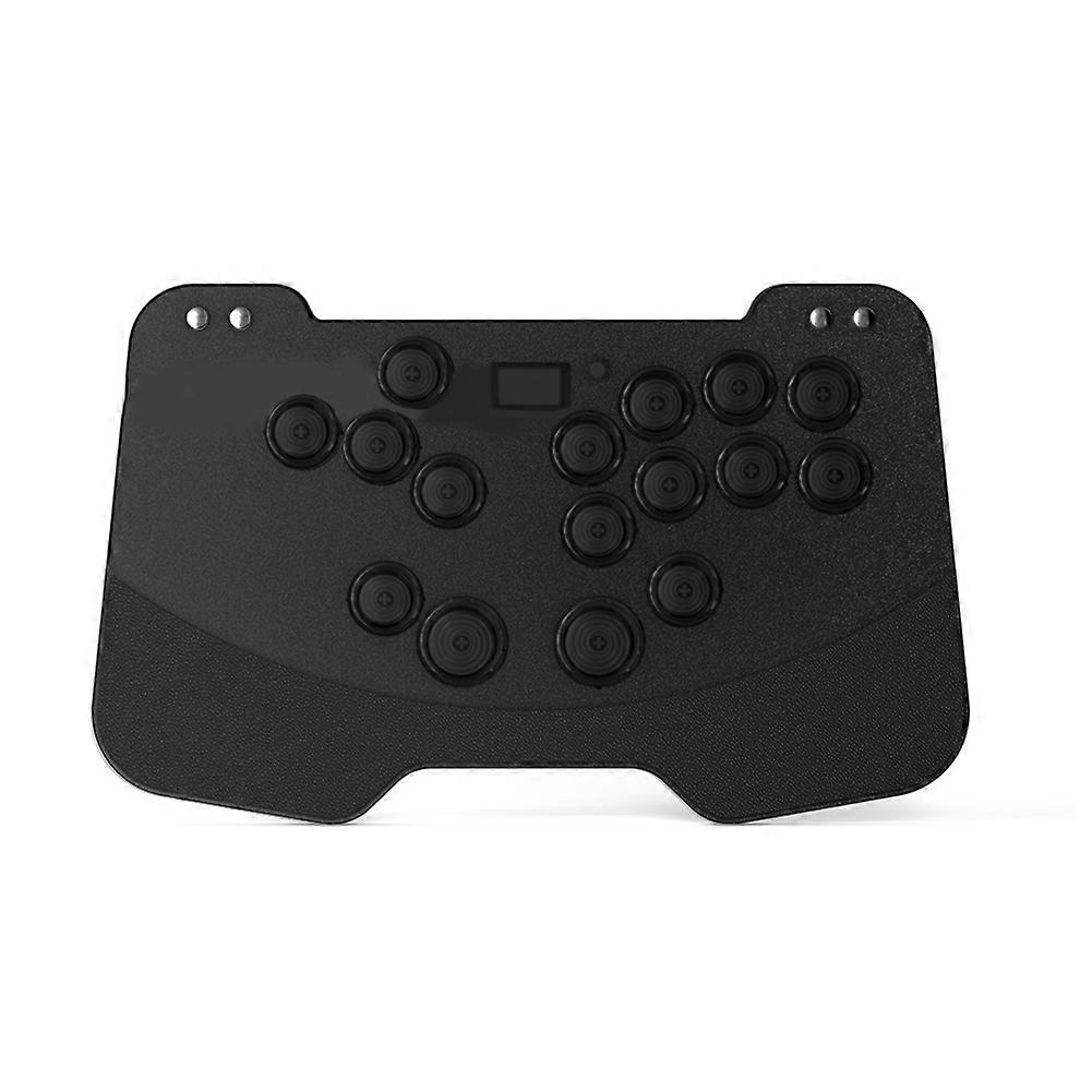 For PC/PS4 Hitbox PS5 Controller Stickless Arcade Stick Metal Game Keyboard with Meun UI Function for Switch Black