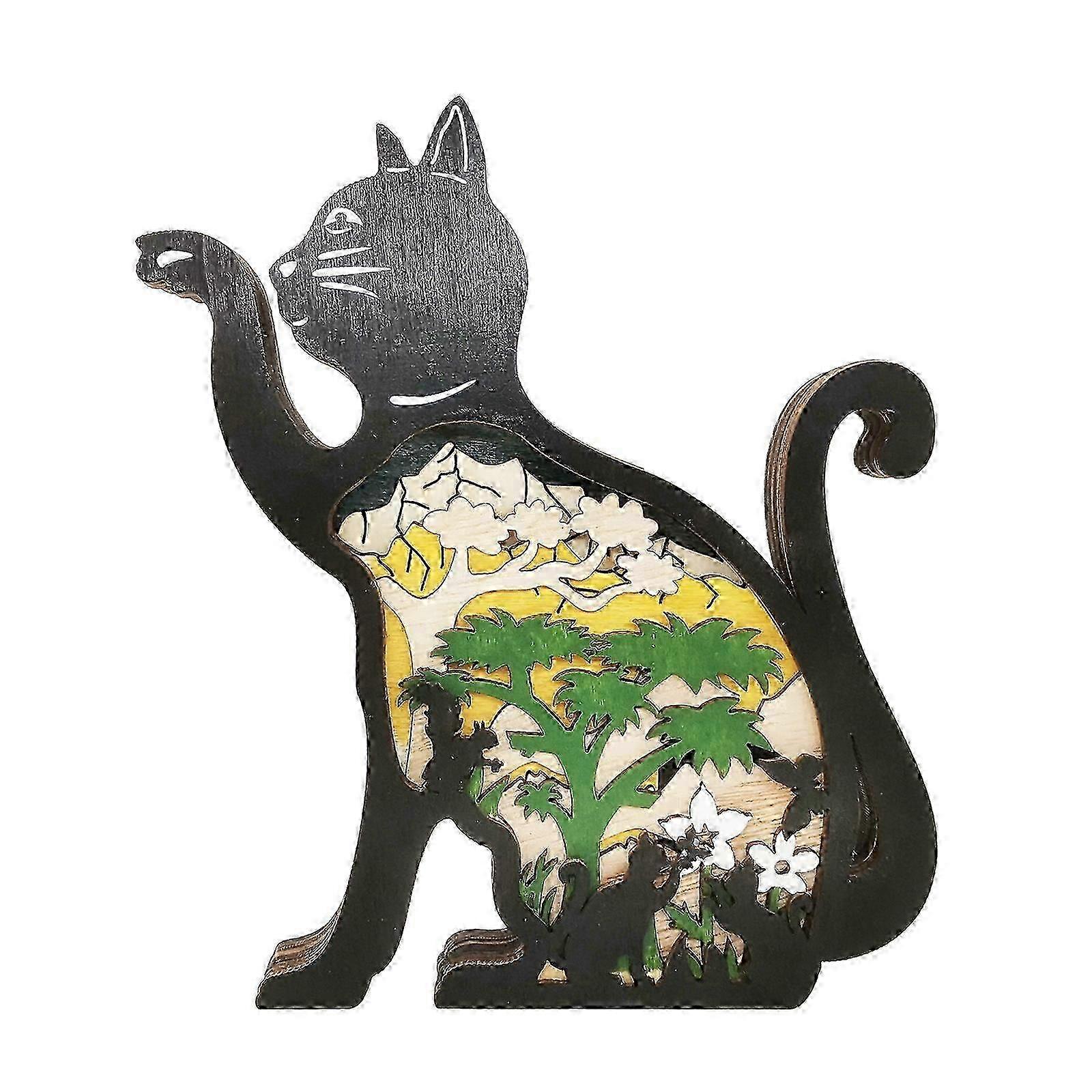 Ornaments Multi-layer Carpentry Gift Boxwood- Creative Desktop Decorations Cs