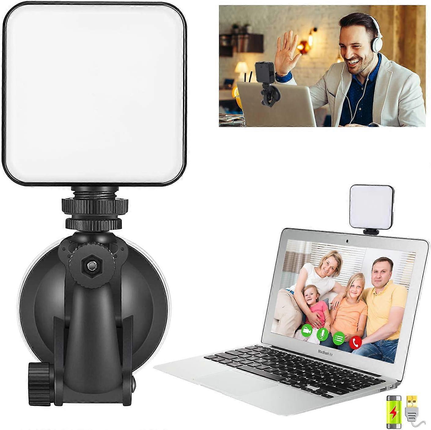 Video Conference Lighting Kit for Remote Work, Zoom Calls & Streaming - Adjustable Light with 2020 Upgrade Suction Cup (Black)