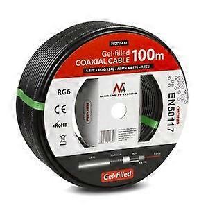 Cable coaxial Maclean Mctv-477 de 100 m, negro