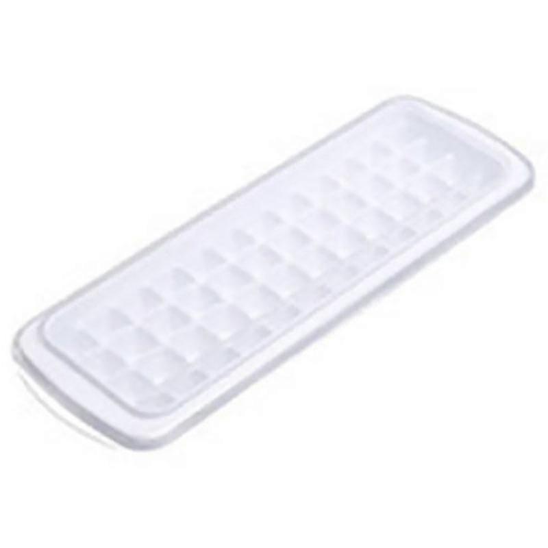 Flexible Silicone Ice Mold With Transparent Lid Stackable Durable Odourless Portable Easy Operation