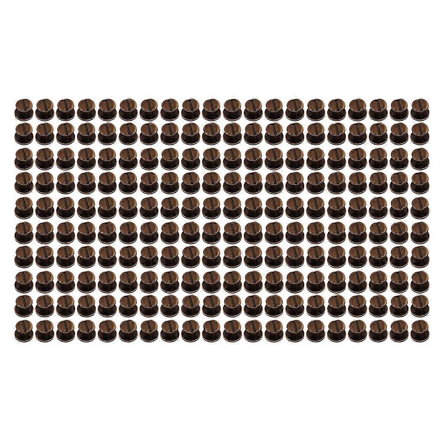 200 Set Book Binding Screw 9x6.5mm DIY Leather Electroplating Uniform Coating Binding Screws Assorte
