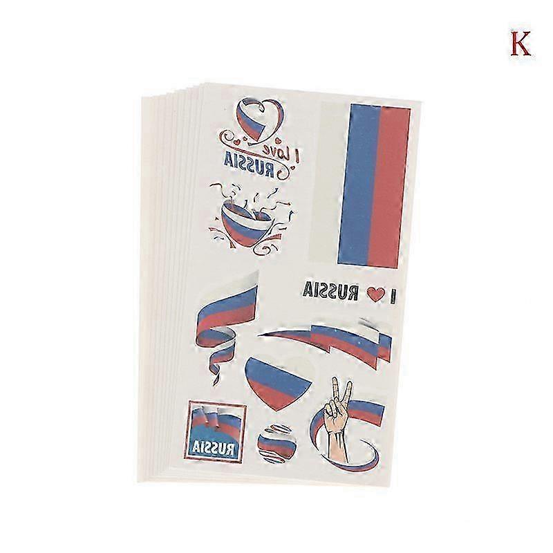 10db zászló matricák futballkupa ideiglenes matricák arc test matricák