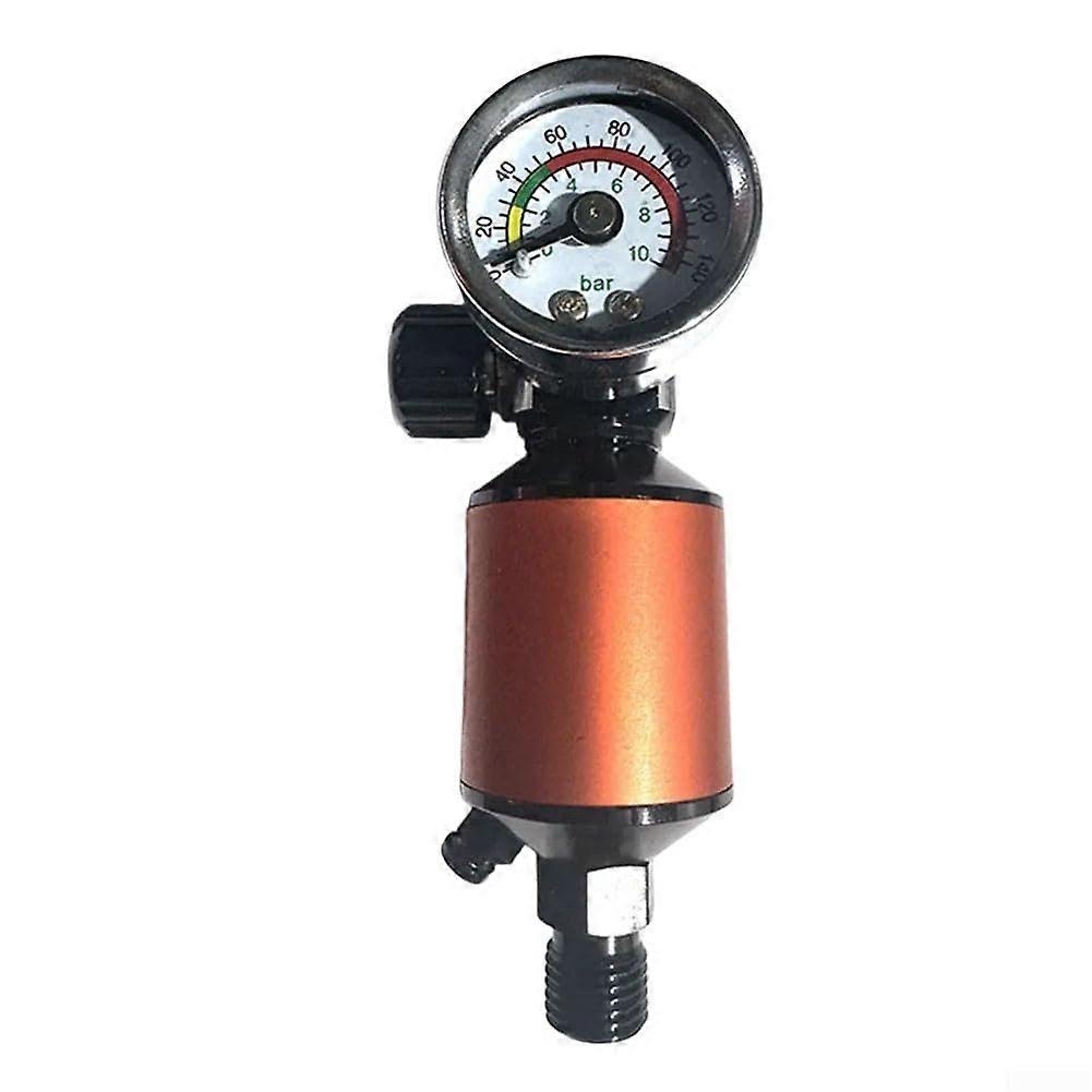 Air Compressor Filter Regulator Inline 1/4Inch NPT With Oil Water Separator And Pressure Gauge For Spray