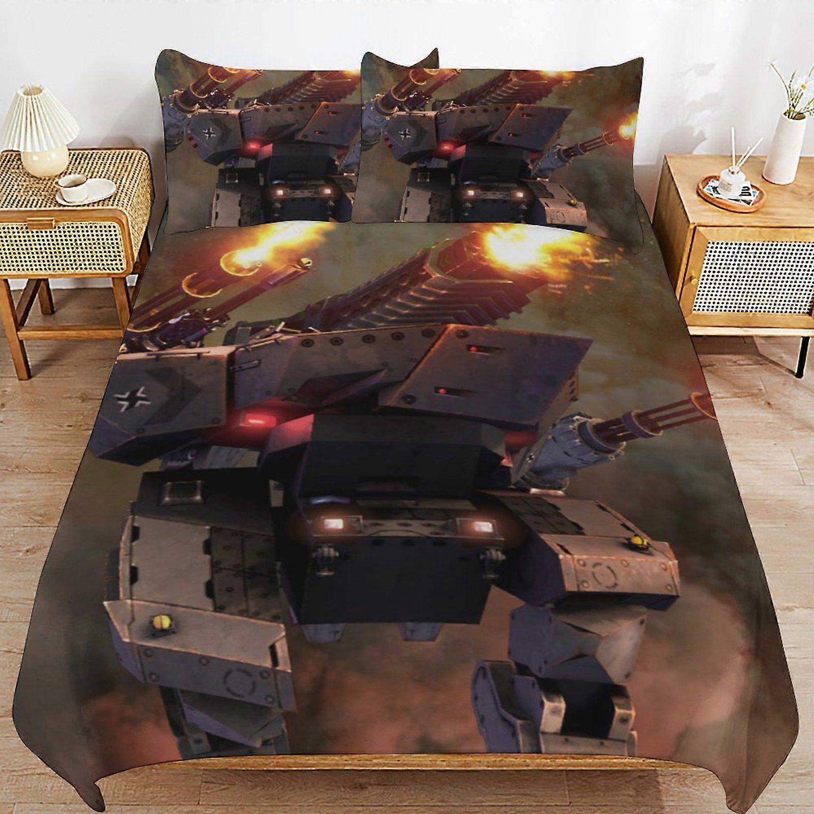 d87 War of the Robots Luxury Handling Daily Rest Machine Friendly Touch Durable Zip Duvet Cover Sets Performance b87