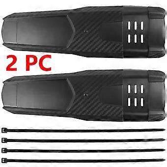 Conjunto de 1/2 para-lamas para bicicleta de montanha (MTB), adequados para pneus dianteiros e traseiros, com 114 mm de comprimento e 35 mm de largura.