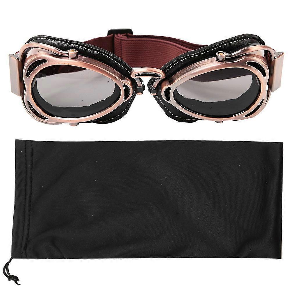 Motorcycle Riding Protective Goggles Dust proof Windproof ArC shaped Glasses(Bronze gray)