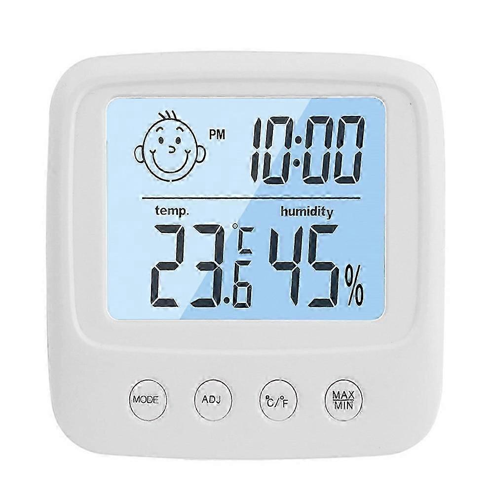 Digital Temperature Humidity Clock Indoor Big LCD Electronic Thermometer Hydrometer Meter With Stand Hygrometer Humidity Gauge
