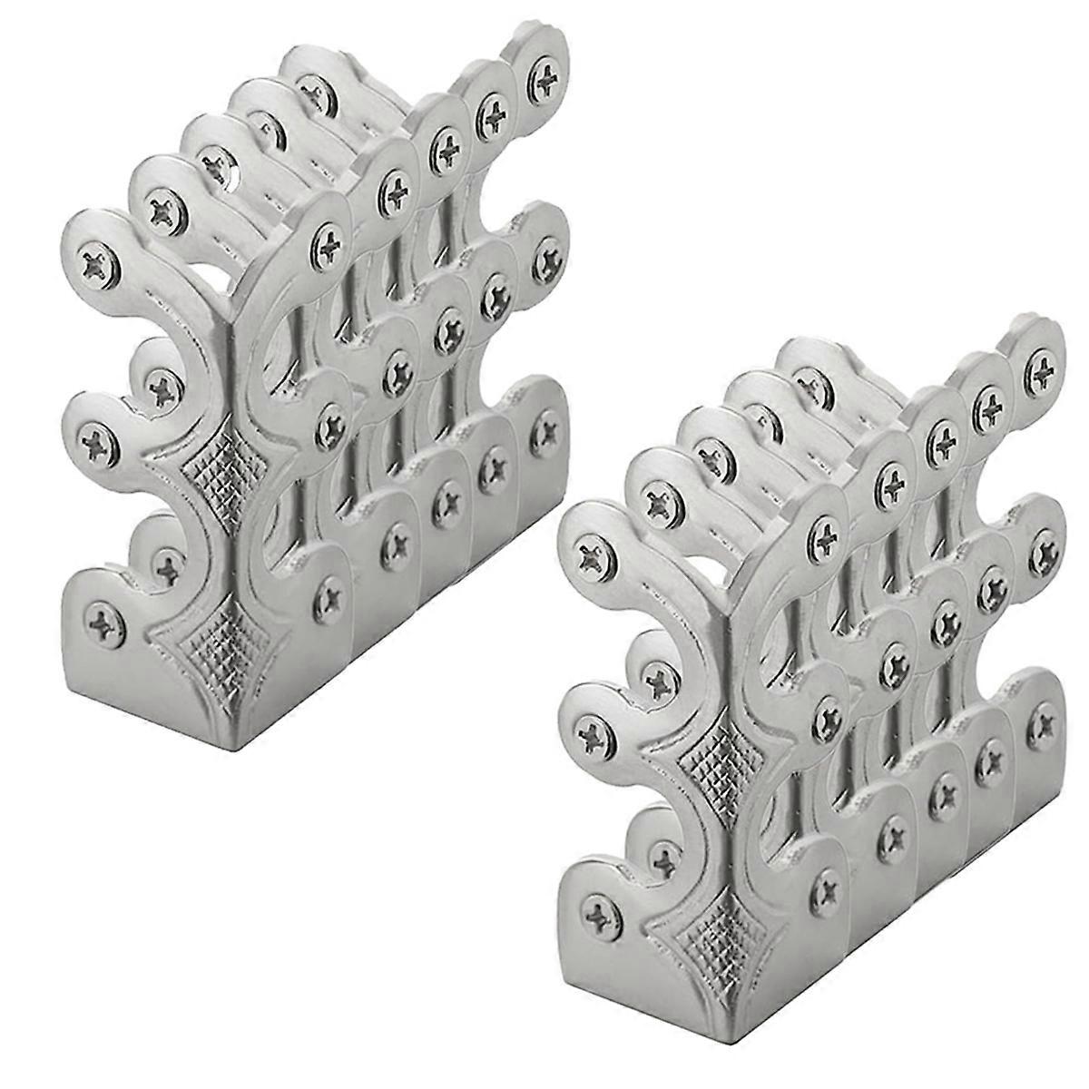 10PC Skiffers Baseboard Corner Protectors,Solid Brass Skirting Board Protectors,Baseboard Corner Pro