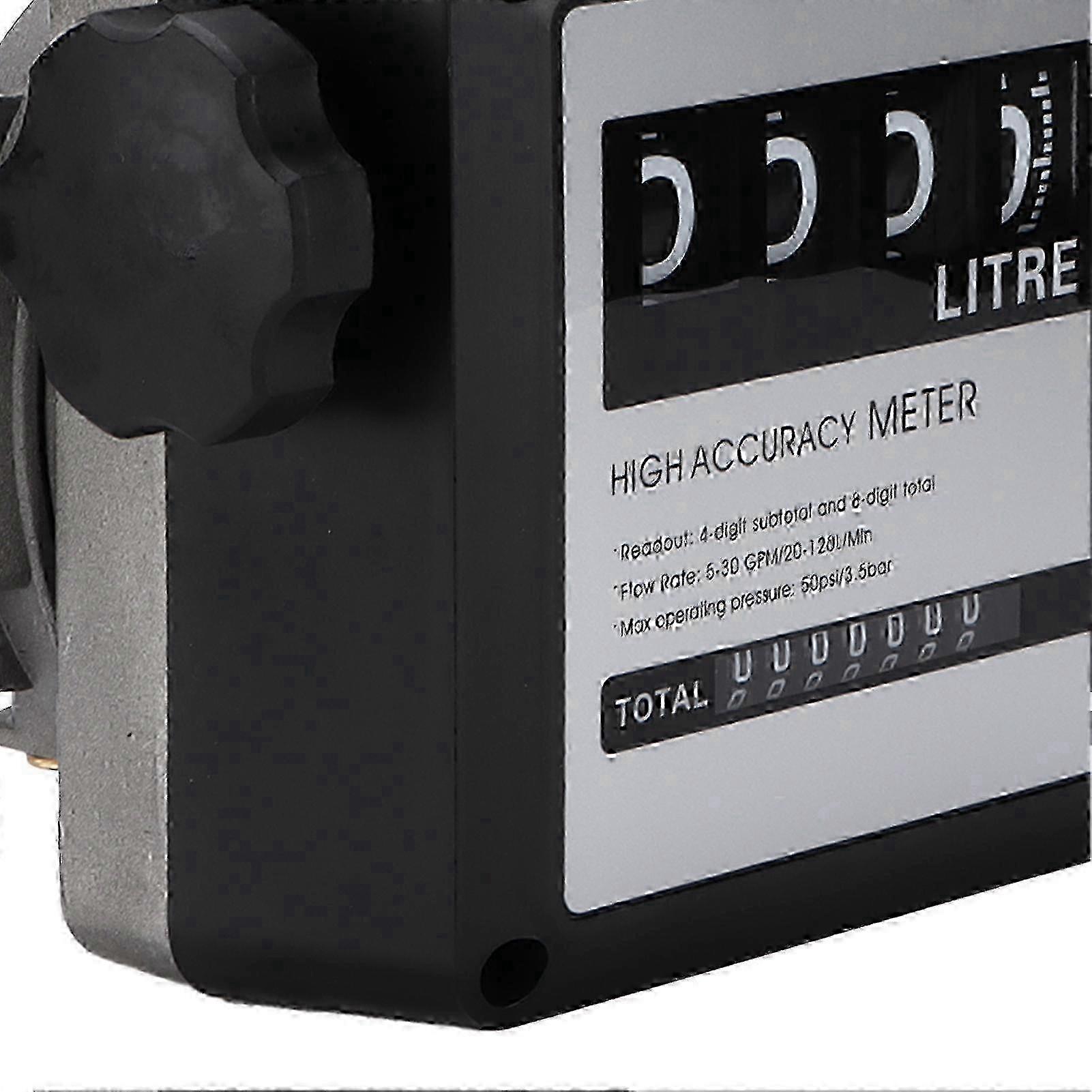 4 Digits Fuel Flow Meter Large Screen Display 530GPM 20120L/Min High Accuracy for Gasoline f74 2025
