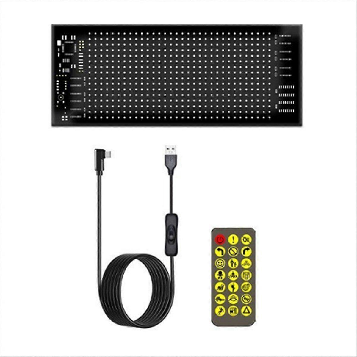 Car LED Logo APP Matrix Pixel Panel Night Light DIY Programmable Flexible Display for Truck