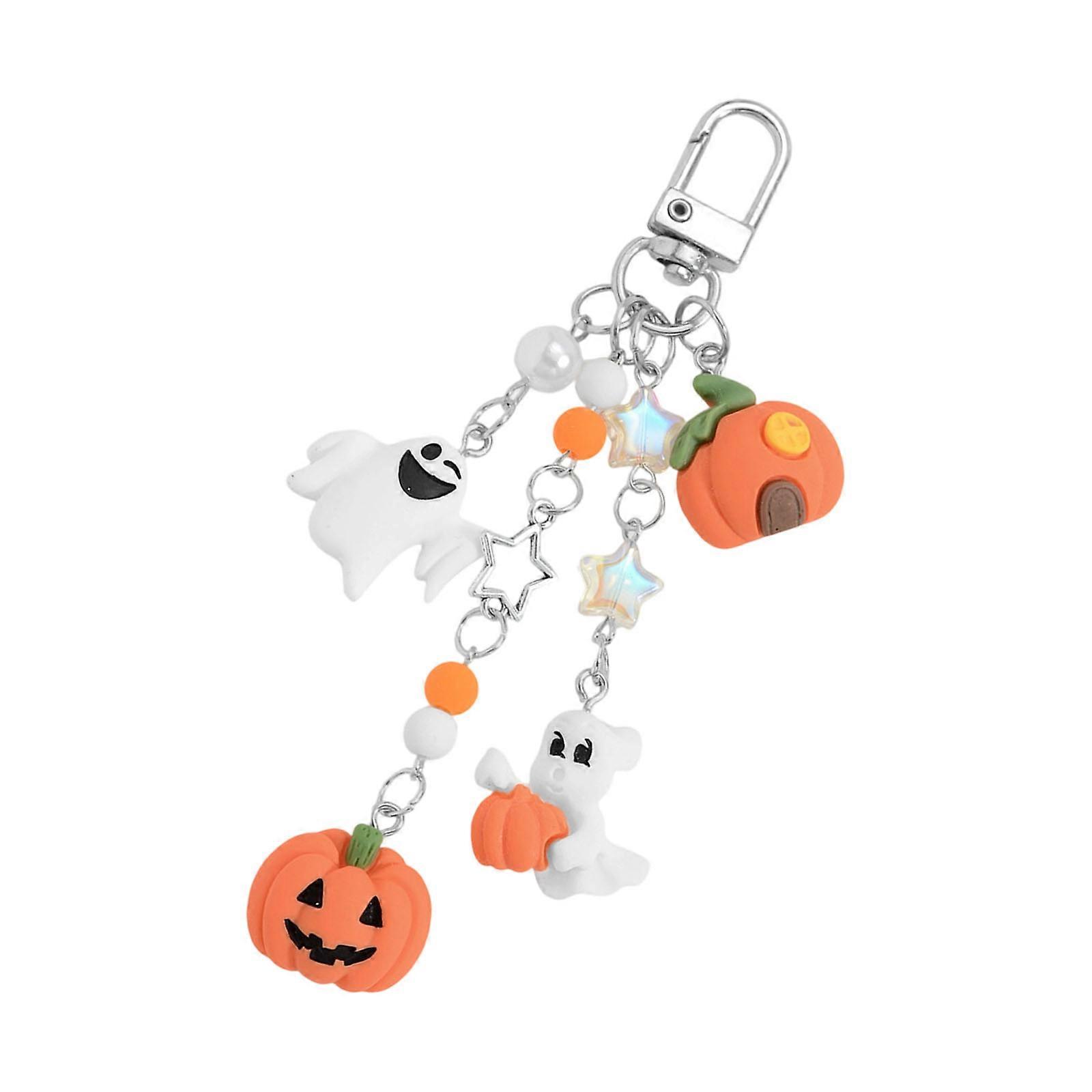 Secure Locking Halloween Keyring Set With Removable Skull Specters And Devil Charm For Party Favors Multicolor