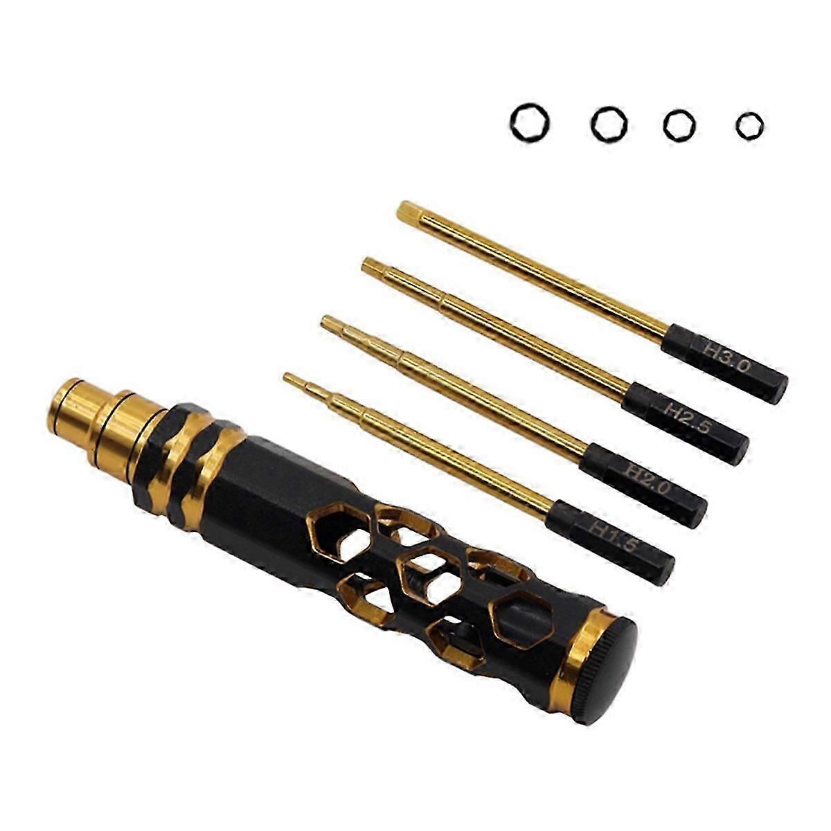 Hexagonal Head Screwdriver Hexagonal Screwdriver Tool Black+Gold