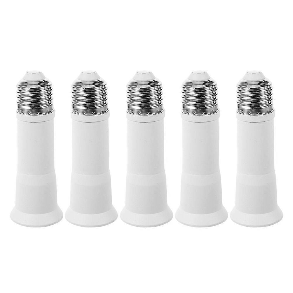 5pcs Light Socket Adapters E27 To E27 Light Bulb Extender Extension Sockets