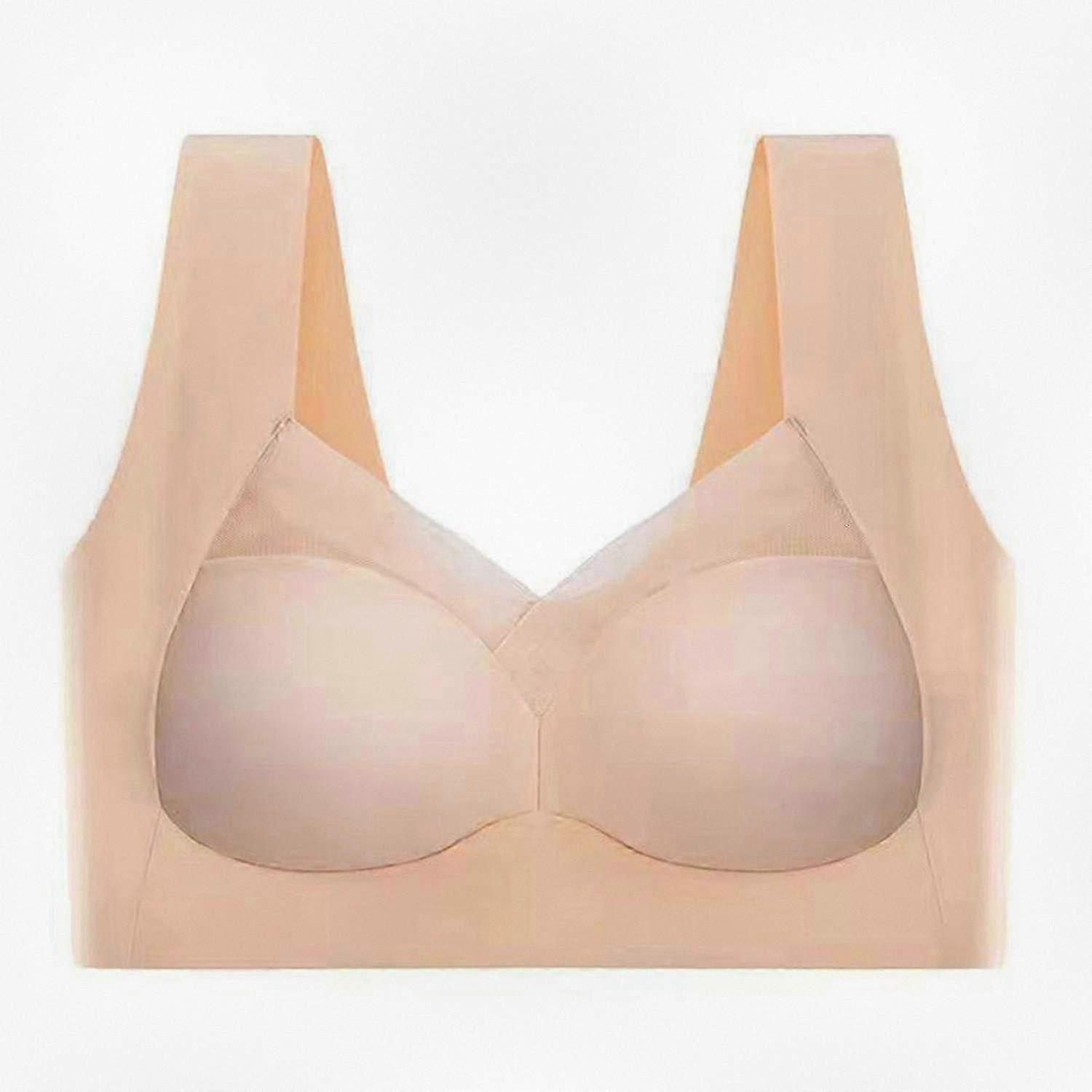 Strapless Mesh Seamless Wireless Comfort Bra with Push Up and Posture Support