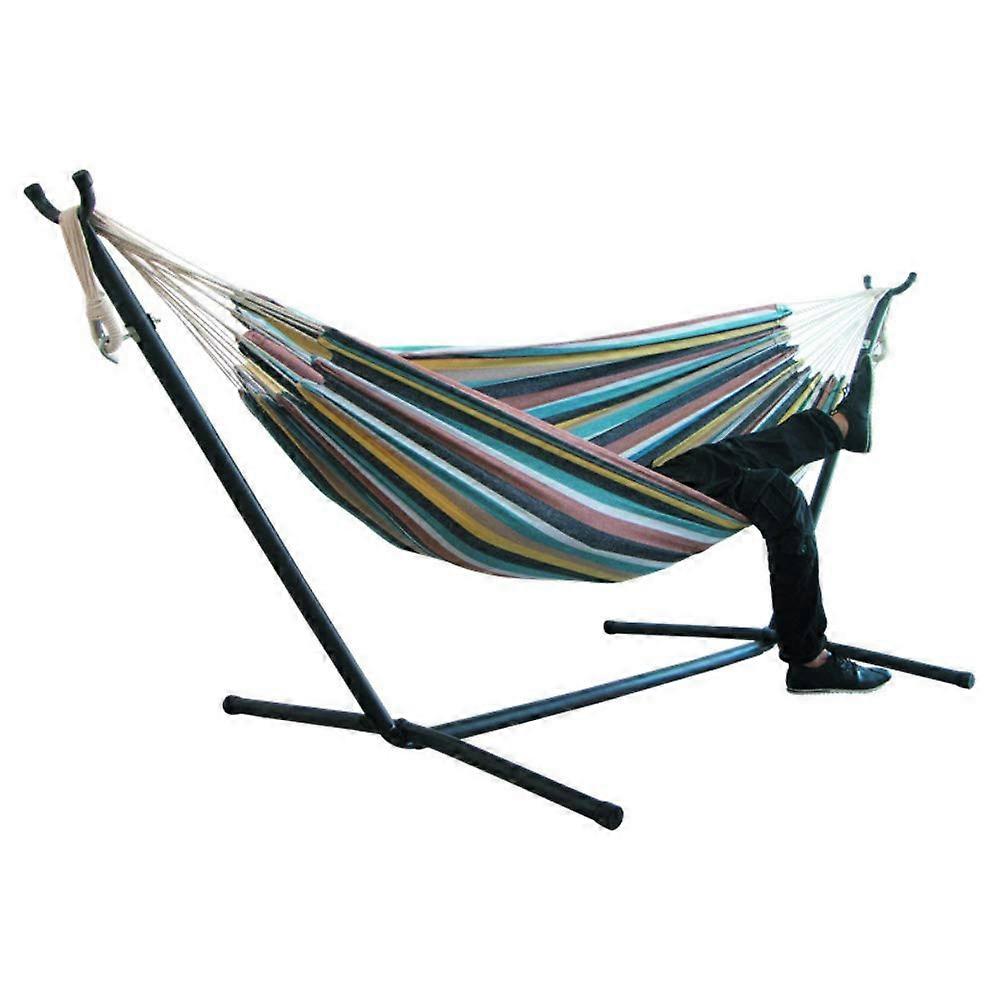 Striped Hammock Chair For Garden Outdoor Large Size Hammock Cradle Without Stand Rainbow