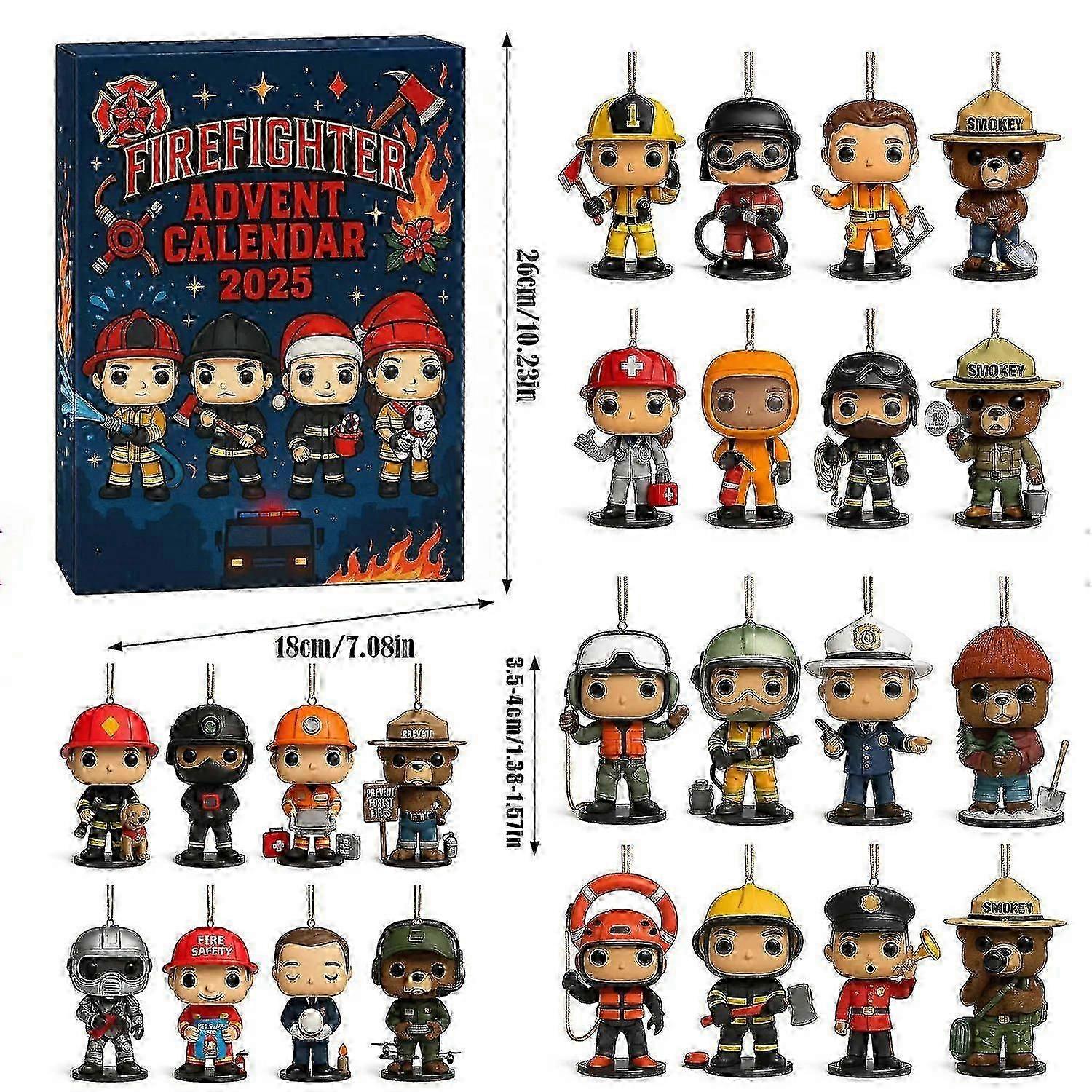 Fire Truck Advent Calendar 24 Days Of Christmas Advent Calendar Boxes, Funny