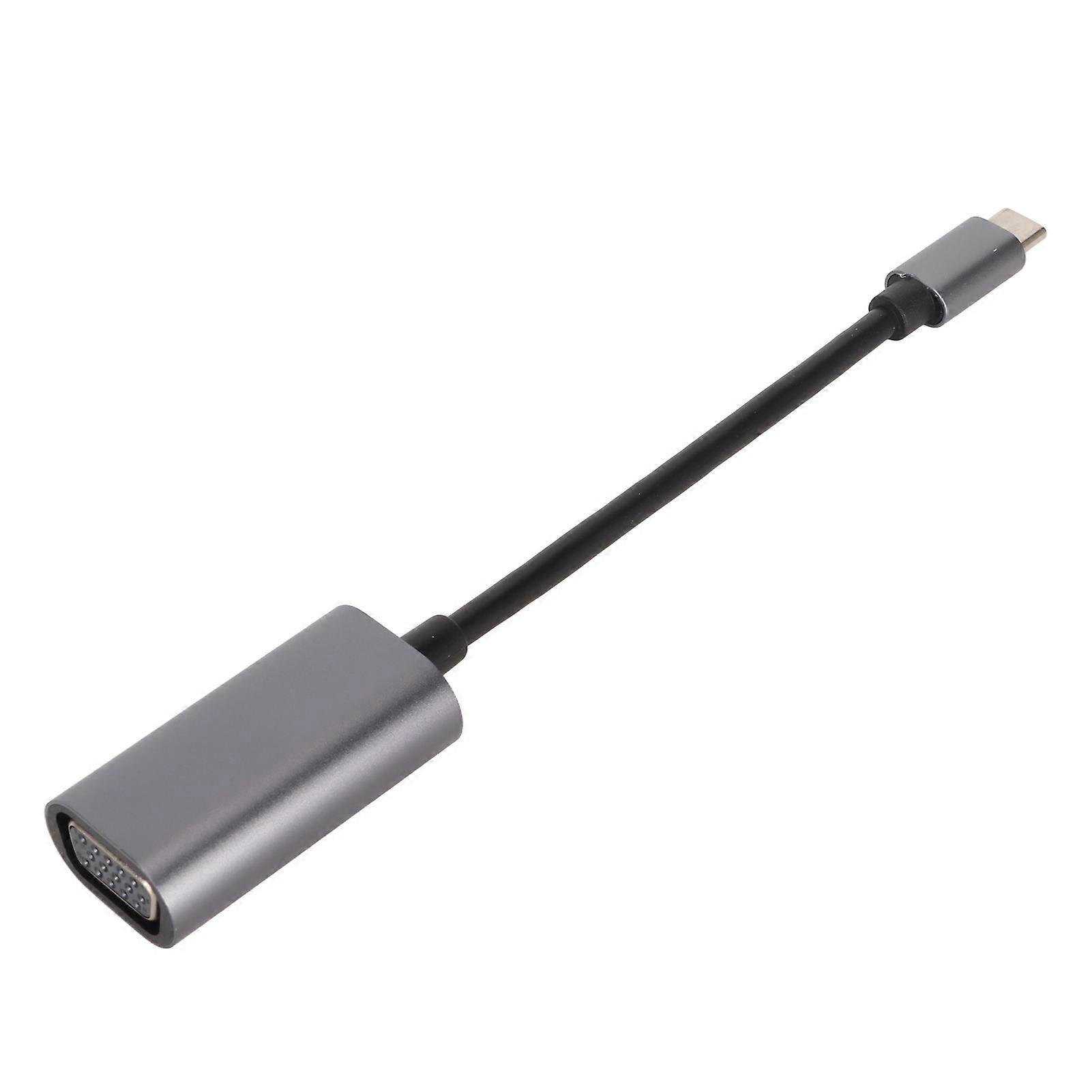 Type C to VGA Adapter Cable 1080P Supported Anti Slip Design USB C to VGA Adapter for Laptop Phone Tablet
