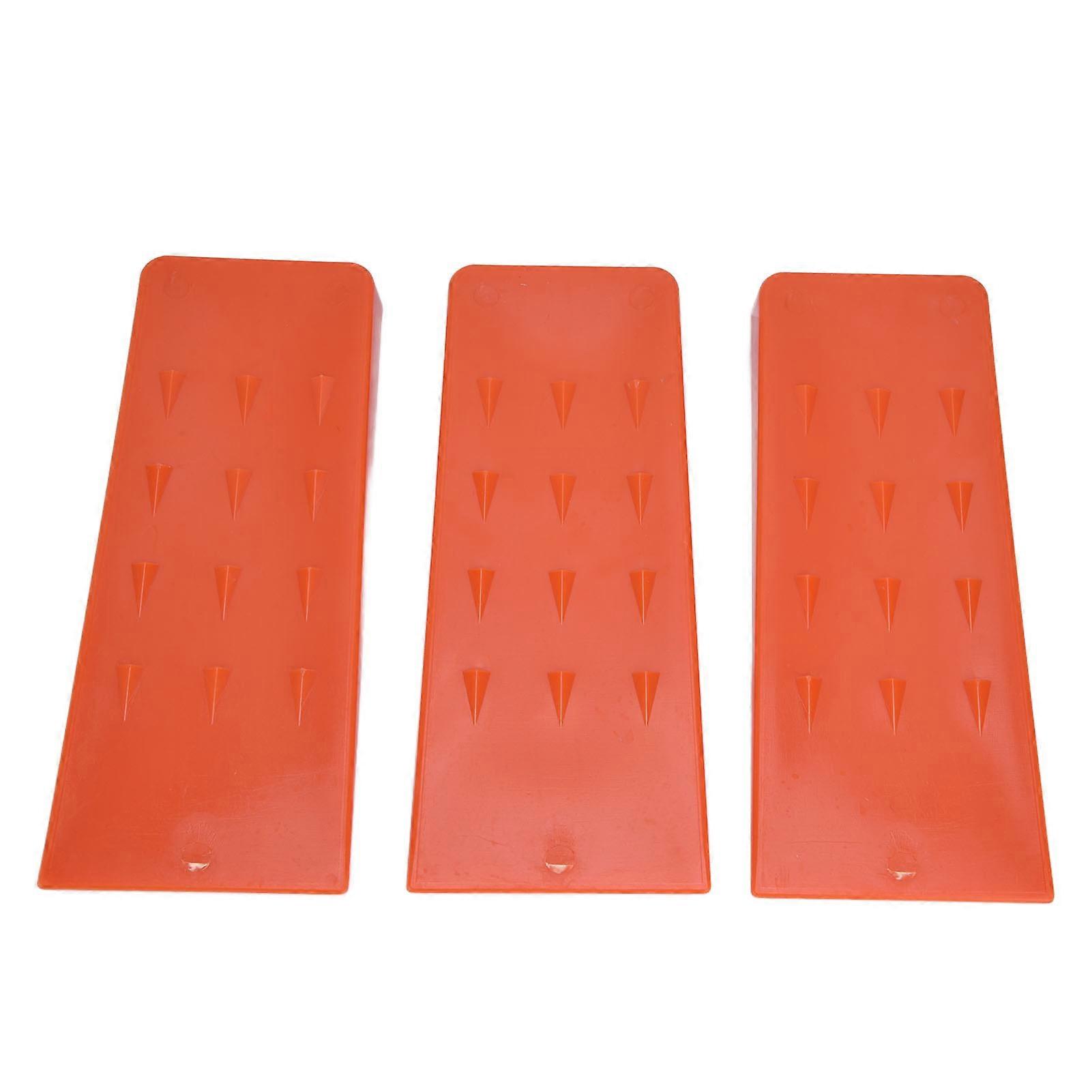 3pcs 8in Felling Wedges Spiked Plastic Safe Logging Tools for Chainsaws Tree Cutting