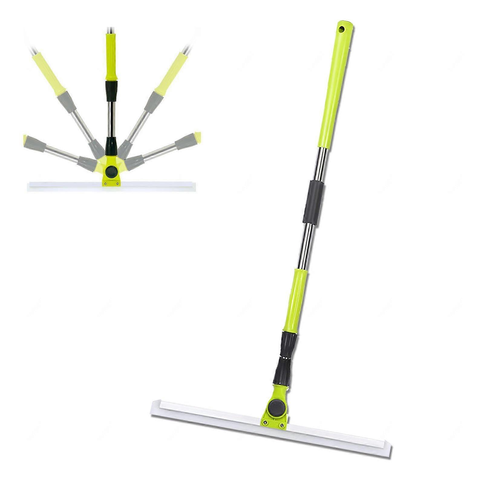 Silicone Broom with Long Handle Rubber Head for Floor and Tile Cleaning, 50×130cm