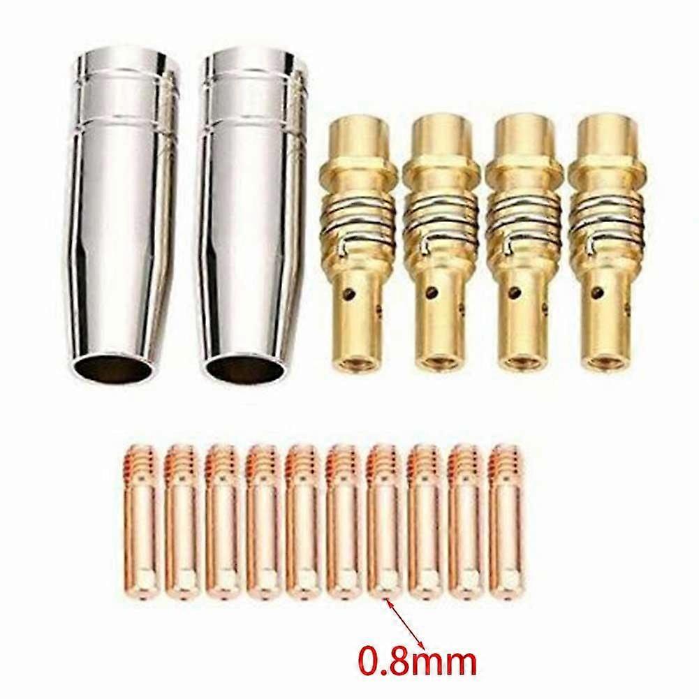 Mosiee Mig Contact Tip Consumables 16PC MIG Welding MB15 15AK Contact Tip 0.8/1.0/1.2mm